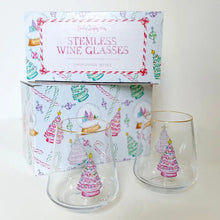 Load image into Gallery viewer, Retro Tree Stemless Wine Glass
