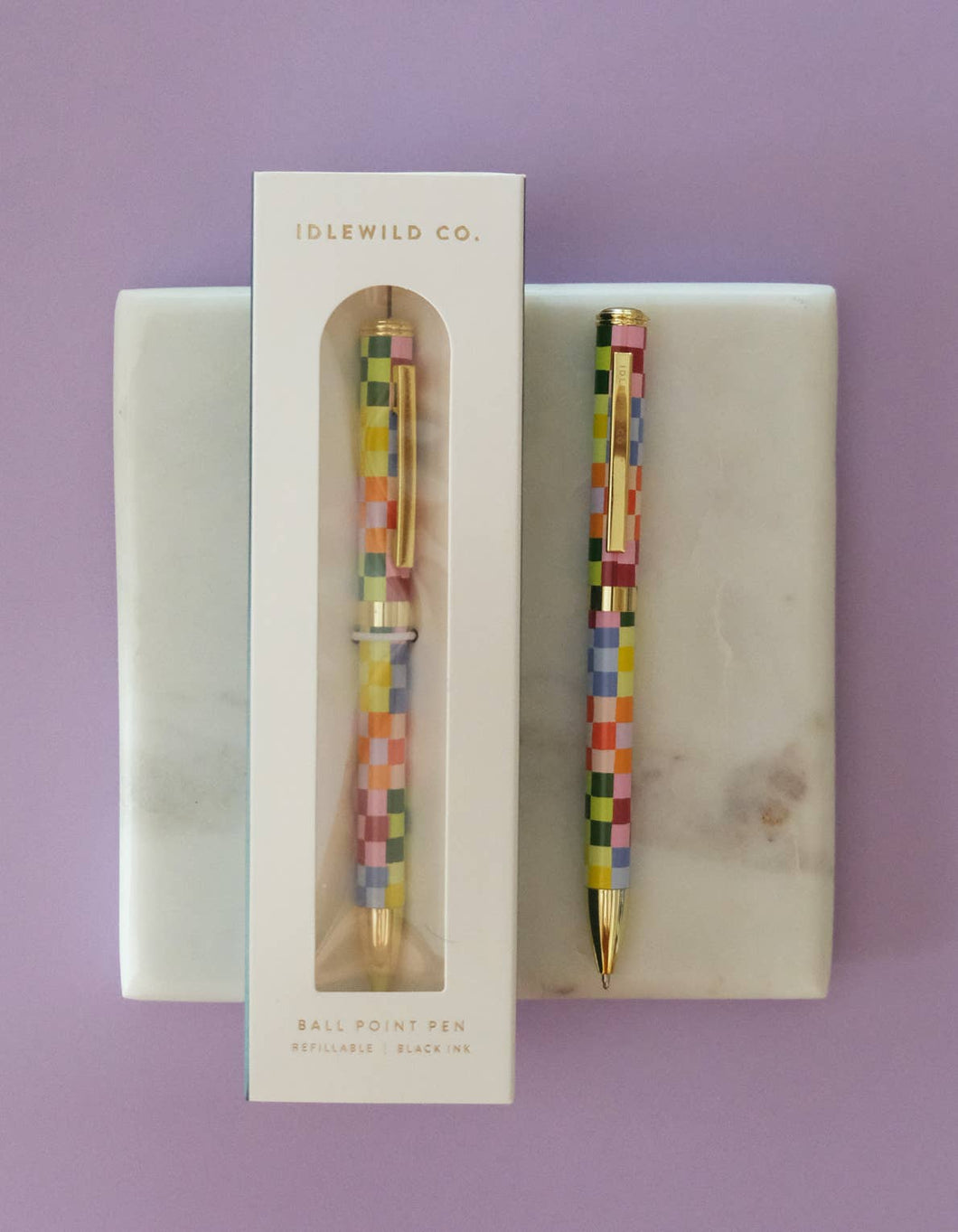 Rainbow Check Ballpoint Luxe Pen