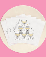 Load image into Gallery viewer, Gold Cheers Coupe Napkins
