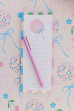 Load image into Gallery viewer, Everyday is a Party Disco Ball Bow List Notepad

