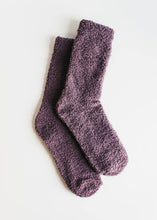 Load image into Gallery viewer, Cozy Cloud Socks - Plum Purple
