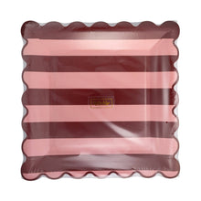 Load image into Gallery viewer, Pink &amp; Burgundy Striped Plate
