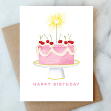 Load image into Gallery viewer, Sparkler Cake Greeting Card
