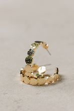 Load image into Gallery viewer, Hammered Gold Scalloped Hoop Earrings
