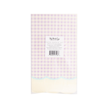 Load image into Gallery viewer, Gingham Scallop Fringe Paper Dinner Napkin Set
