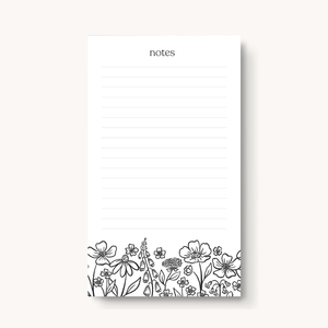 Pressed Floral Lined Notepad