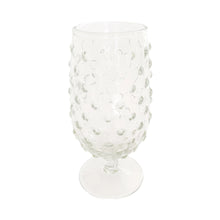 Load image into Gallery viewer, Recycled Glass Hobnail Stemmed Drinking Glass
