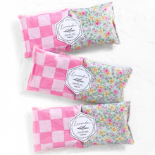 Load image into Gallery viewer, SaidoniaEco - Organic Lavender Sachet Set ⋆ Pink Gingham + Spring Florals
