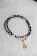 Load image into Gallery viewer, Petite Crystal Double Wrap Bracelet - Slate
