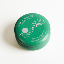 Load image into Gallery viewer, Oak &amp; Amber Mini Tin Candle
