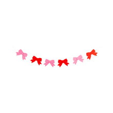 Load image into Gallery viewer, Pink and Red Felt Bow Banner
