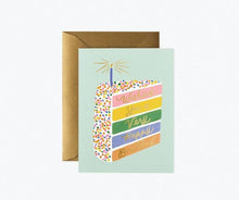Load image into Gallery viewer, Rifle Paper Co. - Cake Slice Birthday Card
