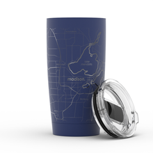 Load image into Gallery viewer, Ashland, Holliston or Hopkinton Town Map 20oz Travel Tumbler

