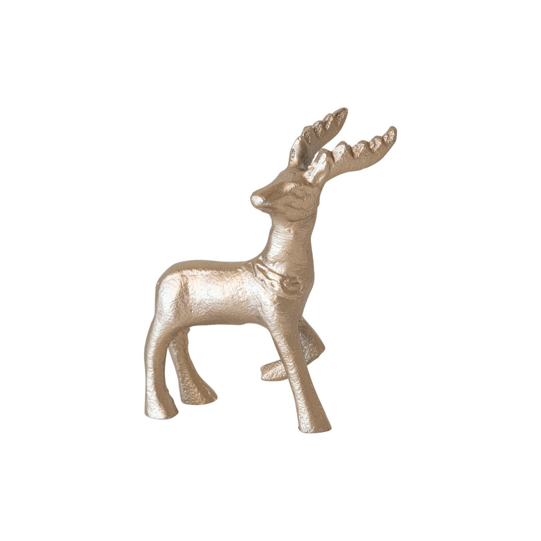 Cast Aluminum Reindeer, Champagne Finish