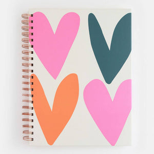 Multi Hearts Spiral Notebook