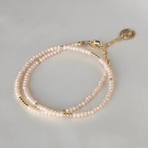 Pink Opal Petite Double Wrap Bracelet