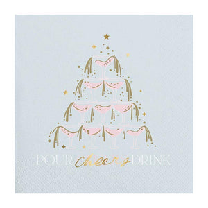 Foil Napkins - Pour Cheers Wine