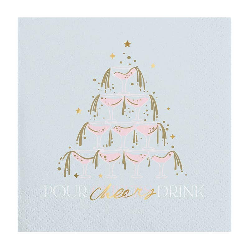 Foil Napkins - Pour Cheers Wine