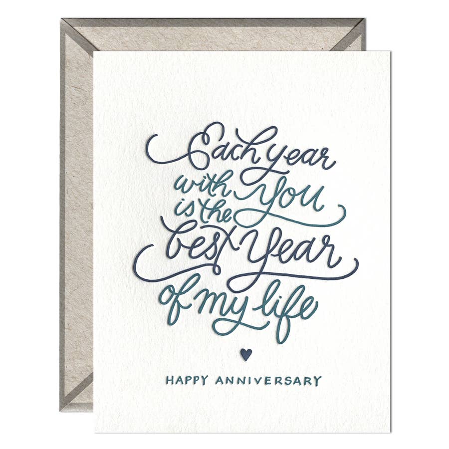 Each Year with You Anniversary Card