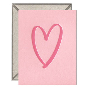Brushed Heart Card