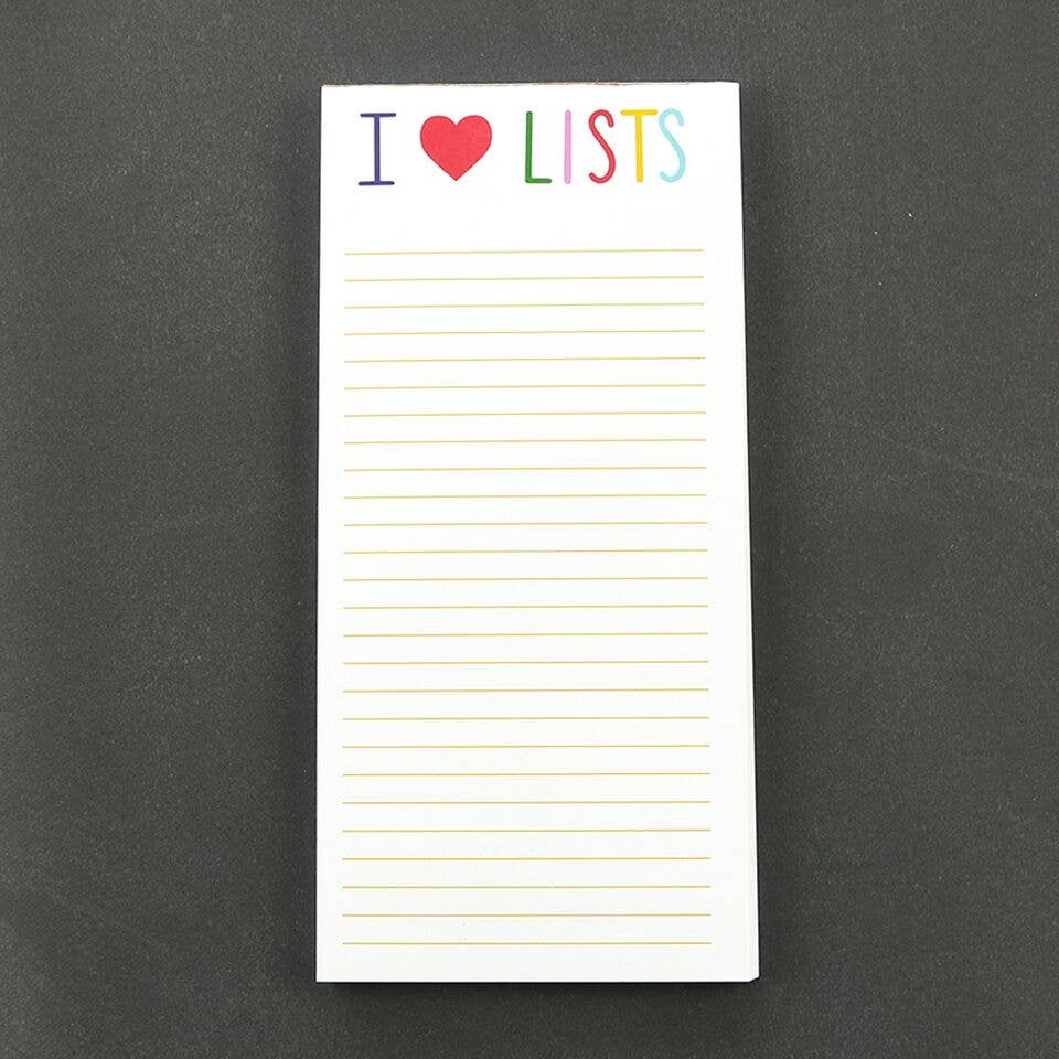 I Heart Lists Notepad