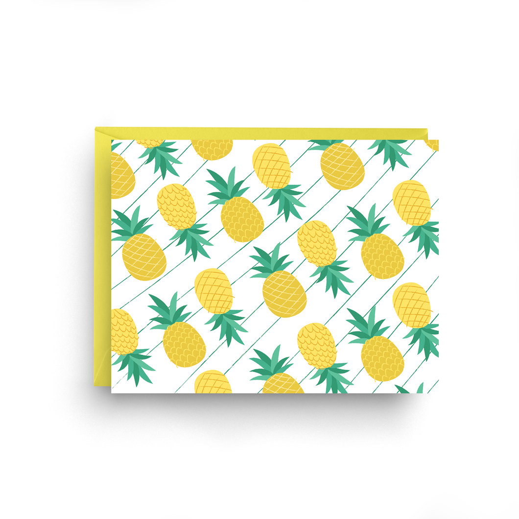 Pineapples Blank Card