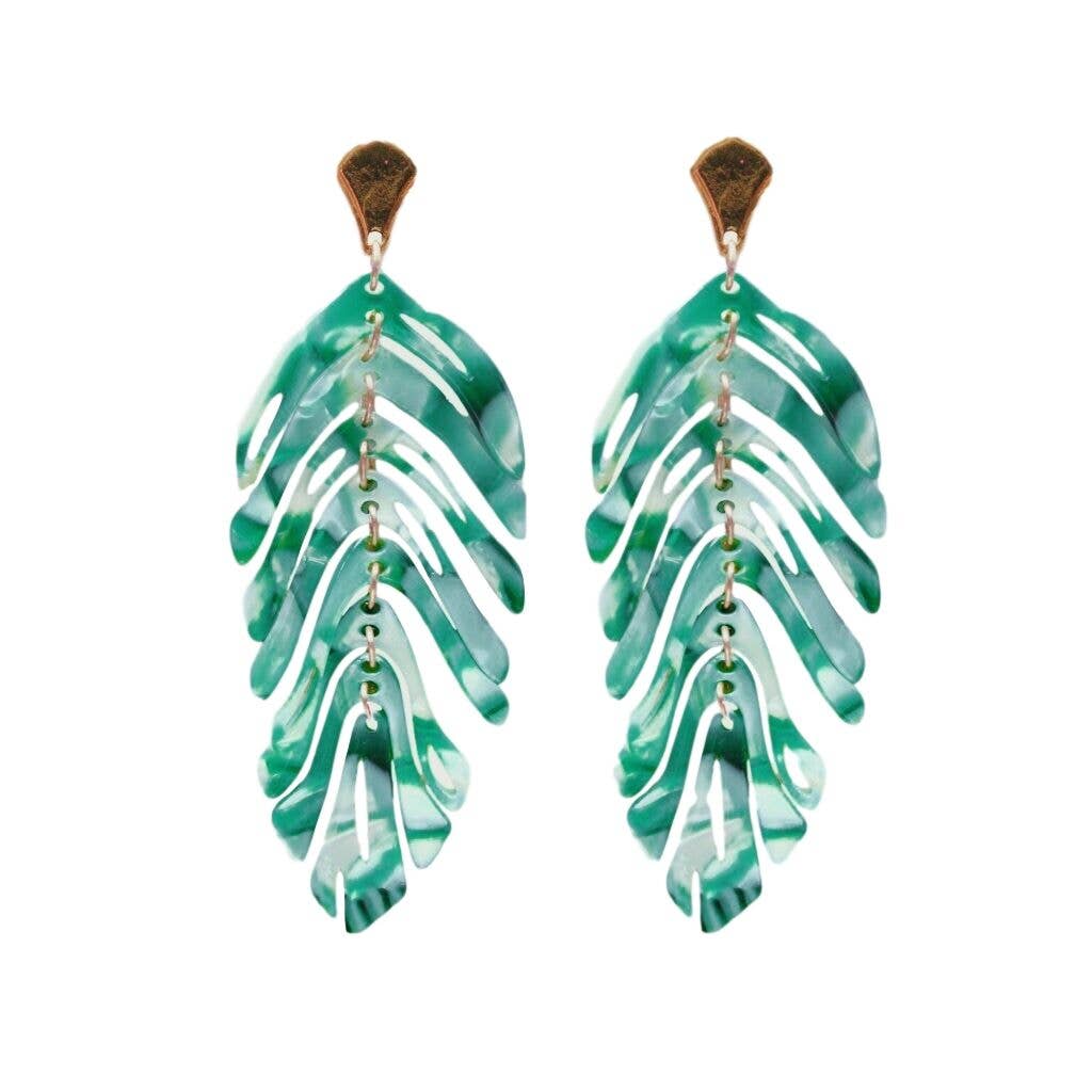 Green Monstera Palm Drops
