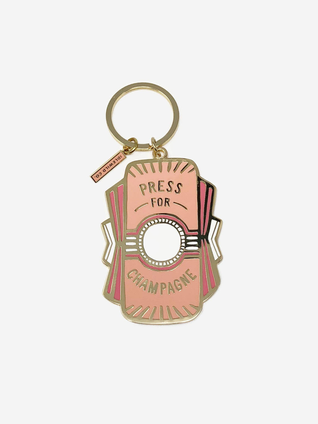 Pink Press For Champagne Keychain