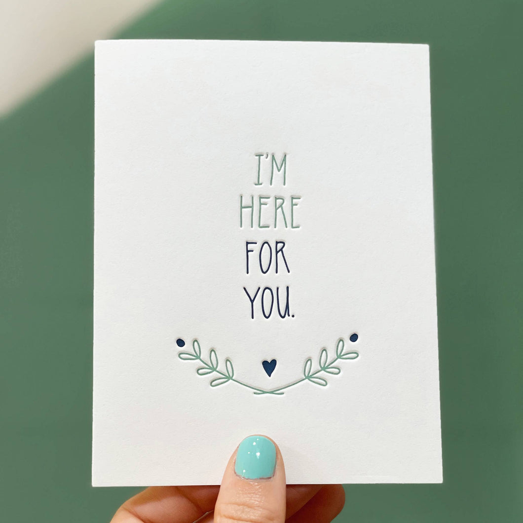 Here For You card