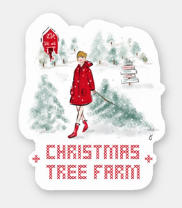 Taylor Swift Christmas Tree Farm Sticker
