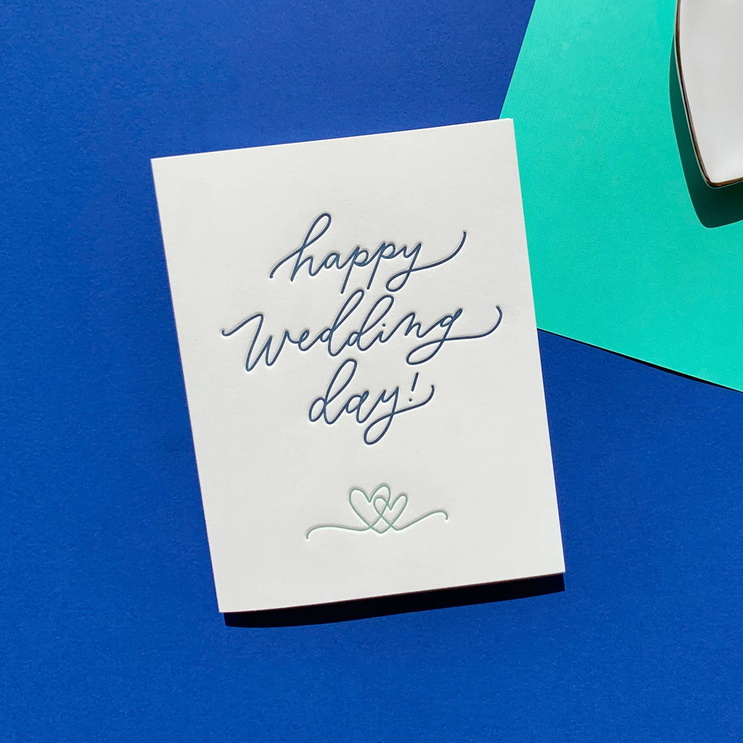 Happy Wedding Day Script card