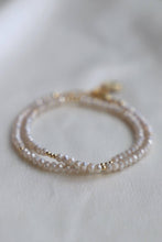 Load image into Gallery viewer, Petite Crystal Double Wrap Bracelet - Alabaster
