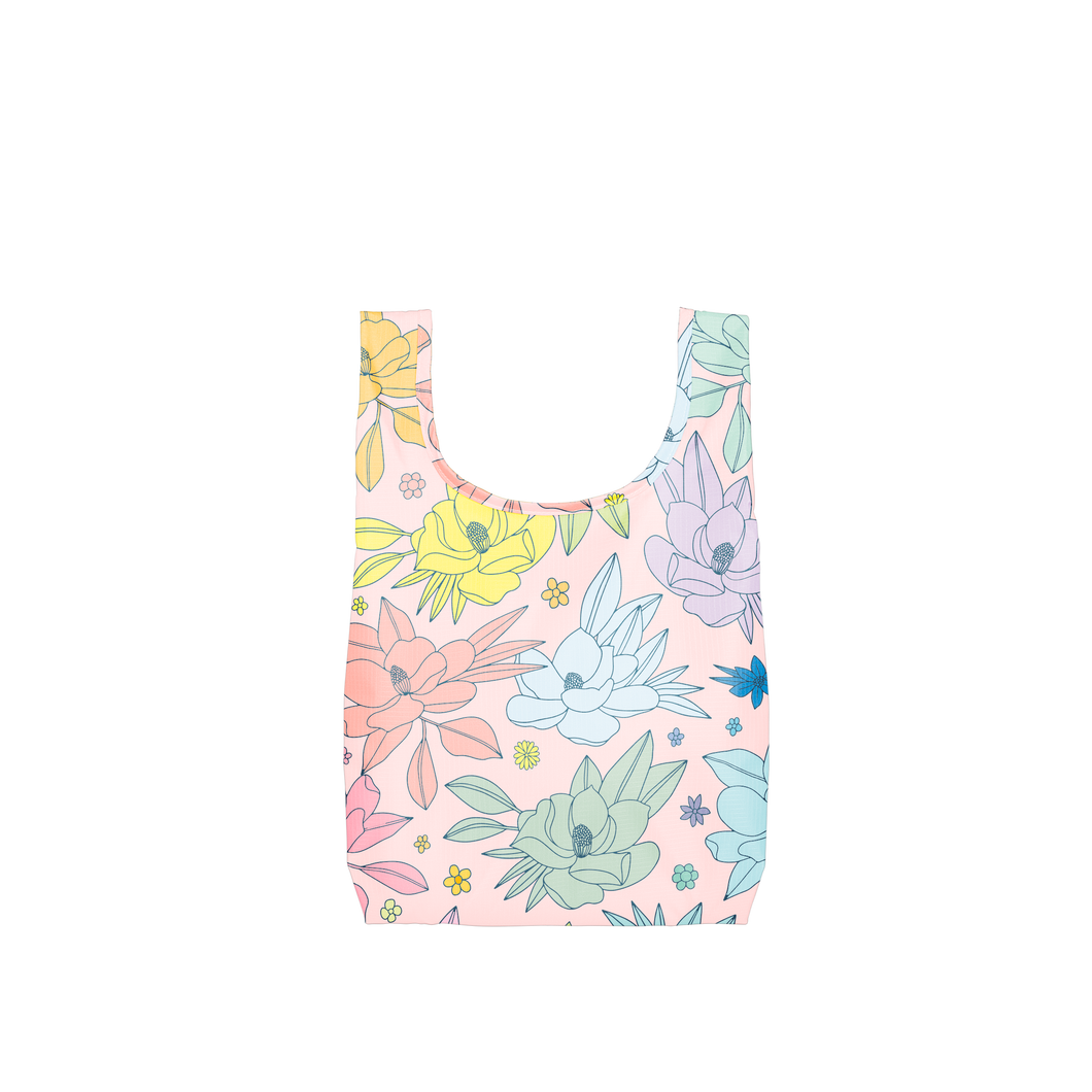 Small Twist and Shout Reusable Shopping Bag, Full Bloom