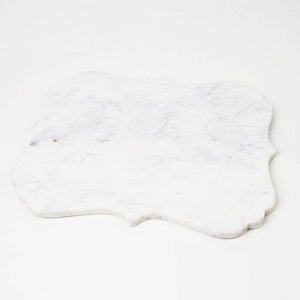 White Marble Scalloped Cheese Board