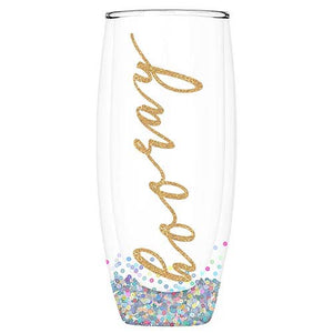 Stemless Champagne Flute - Hooray!