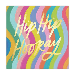 5" Foil Napkins-Hip Hip Hooray