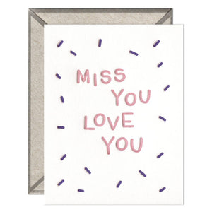Miss You Love You Card