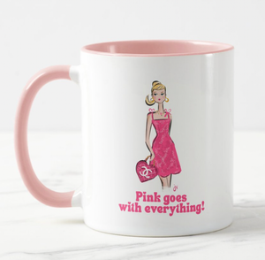 Barbie Pink Goes With Everything Mug, 15 oz