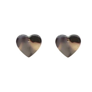 Tortoise Stud Heart Earrings