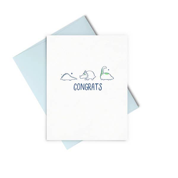 Congrats Dinosaur Card