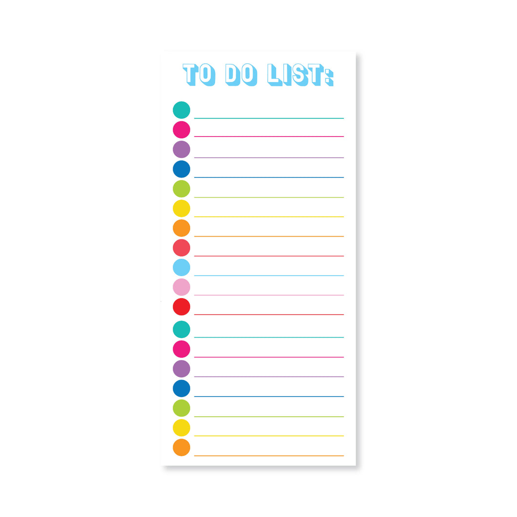 Colorful Dots To-Do List Pad
