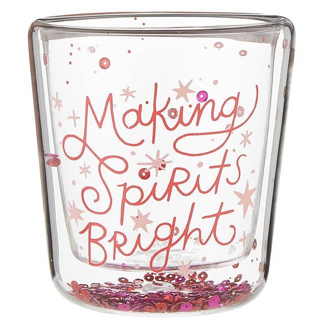 Making Spirits Bright Double Walled Old Fashioned Glass