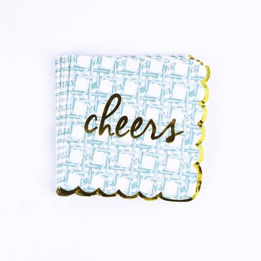 Seafoam Paper Beverage Napkin Packs