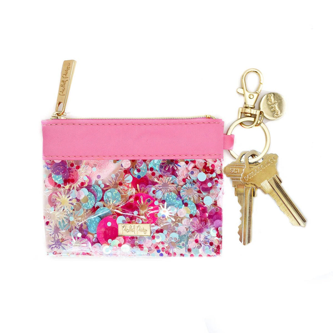 Think Pink Confetti Keychain Wallet