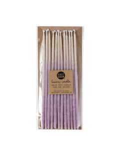 Tall Violet Ombre Beeswax Birthday Candles