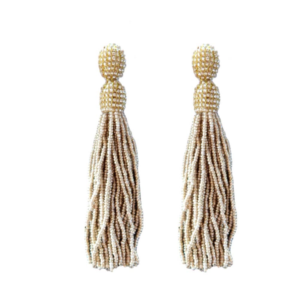 Seed Bead Tassels - Gold