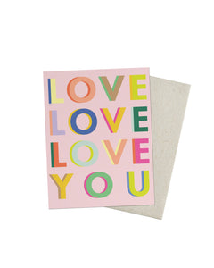 Love Multicolor Shadow Card