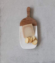 Load image into Gallery viewer, Marble Cheese/Cutting Board with Wood Handle

