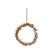 Load image into Gallery viewer, Round Faux Wreath, Champagne Finish - two sizes
