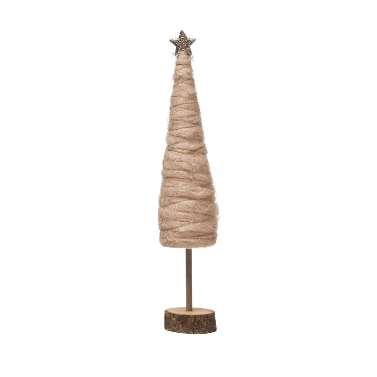 Wool Tree with Glitter, Blush - two sizes